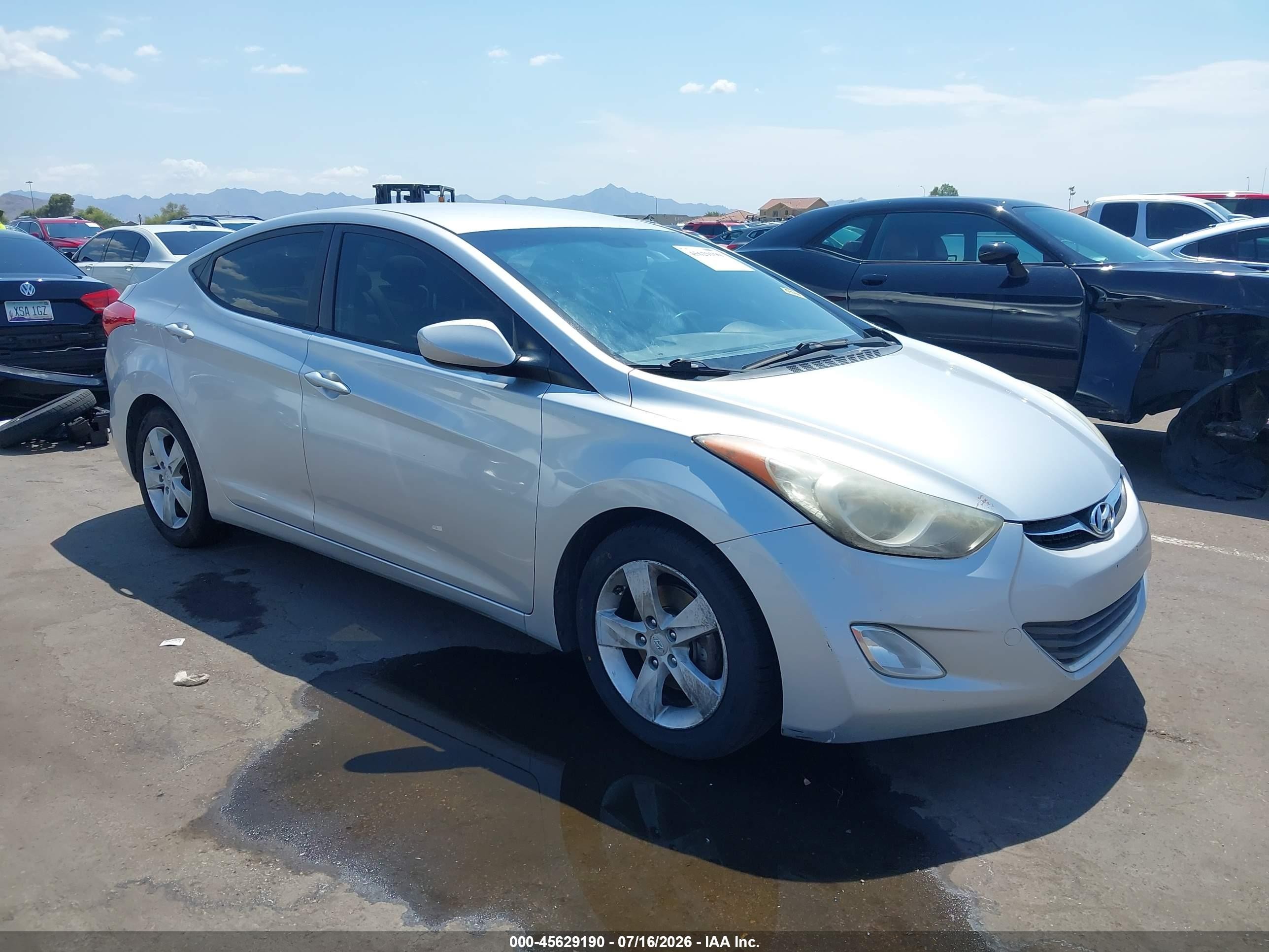2013 Hyundai Elantra Gls Silver vin: 5NPDH4AE2DH439270