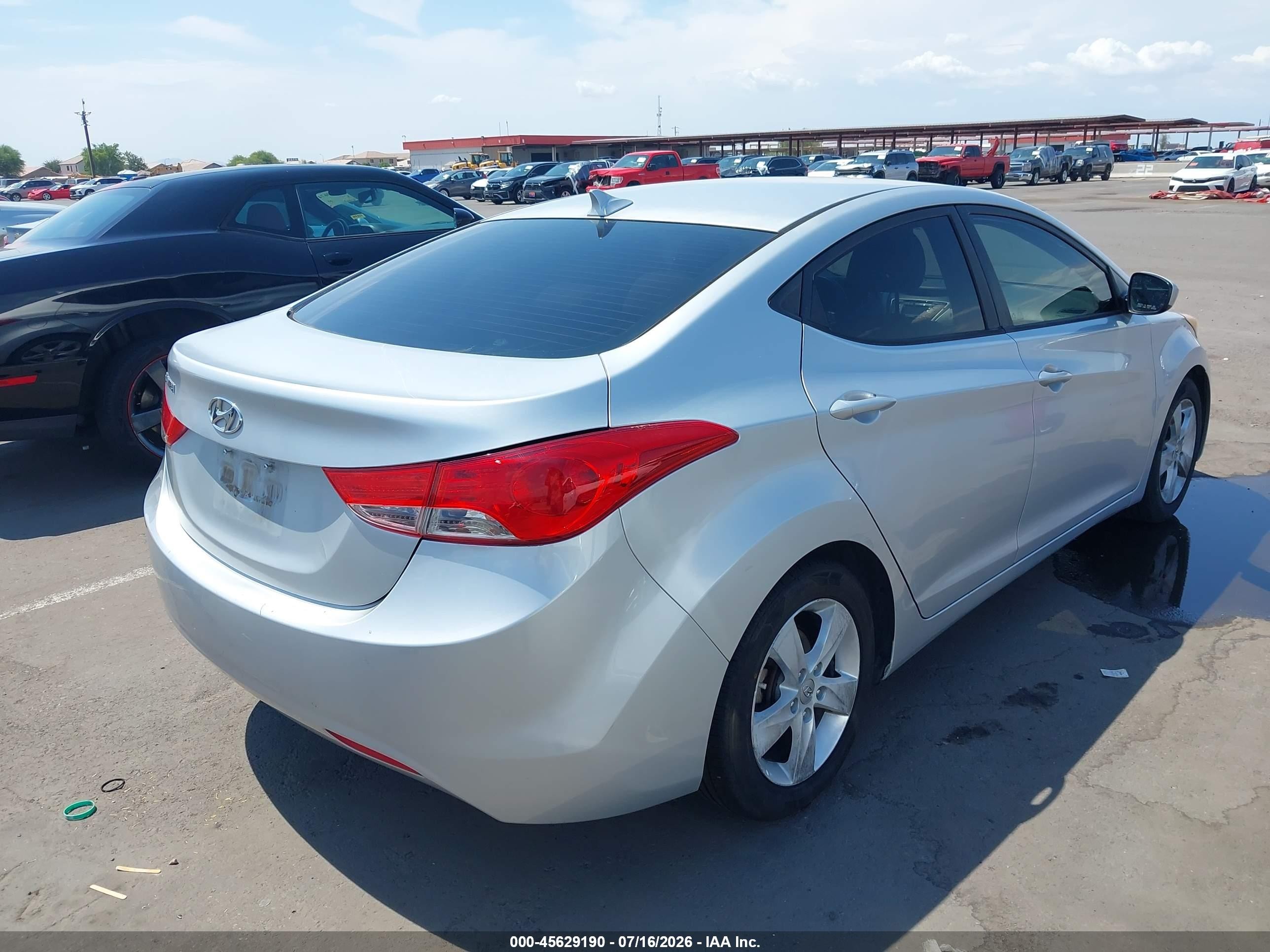 2013 Hyundai Elantra Gls Silver vin: 5NPDH4AE2DH439270