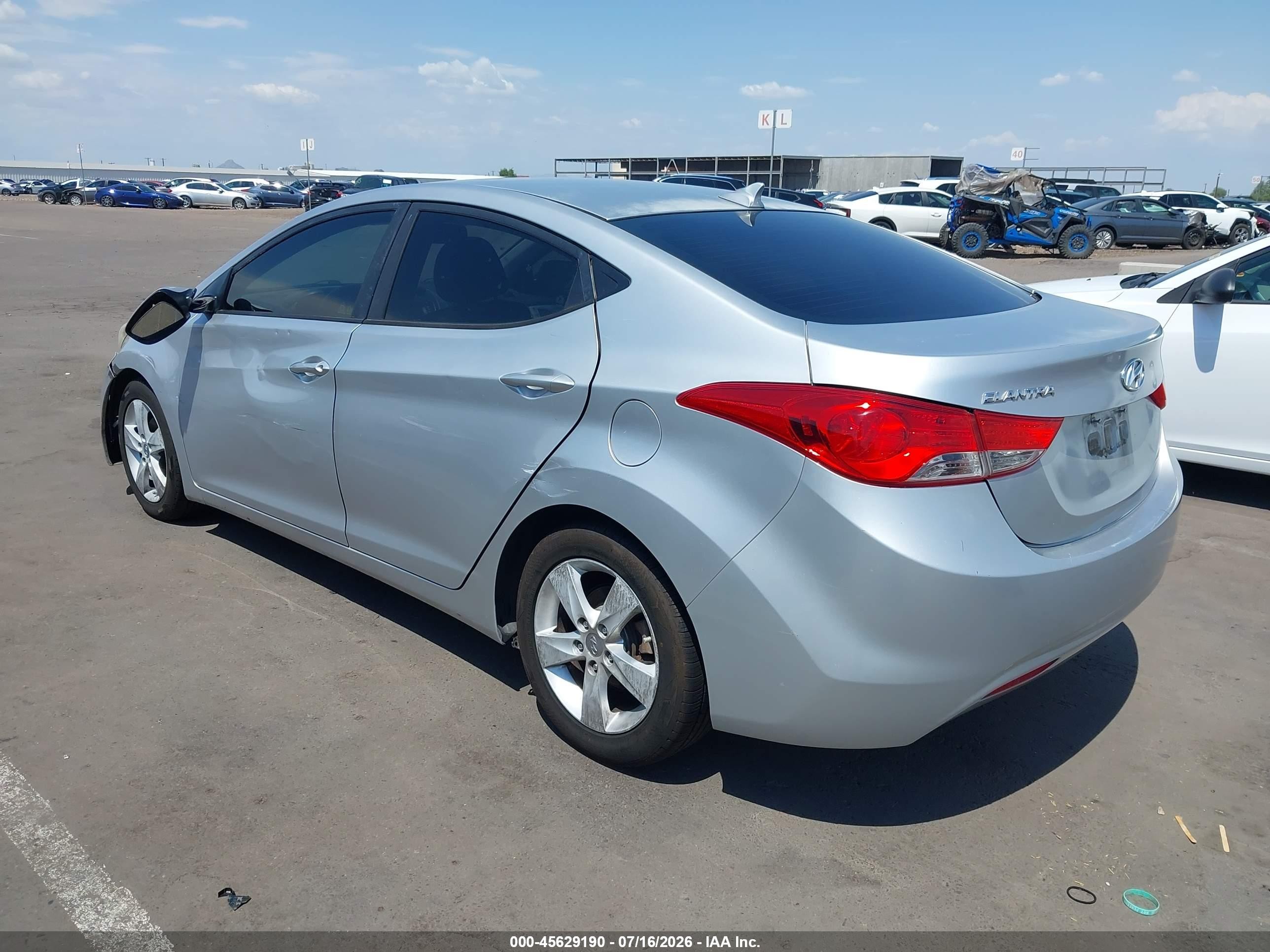 2013 Hyundai Elantra Gls Silver vin: 5NPDH4AE2DH439270
