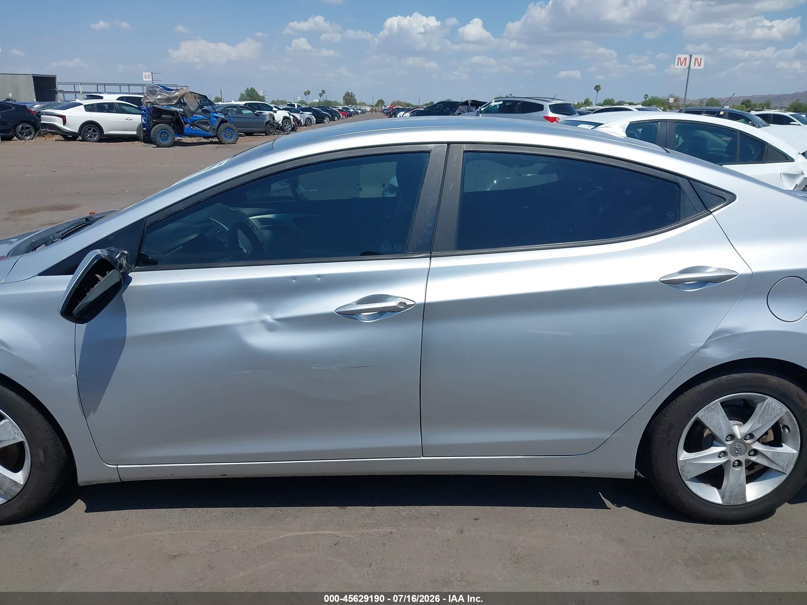 2013 Hyundai Elantra Gls Silver vin: 5NPDH4AE2DH439270