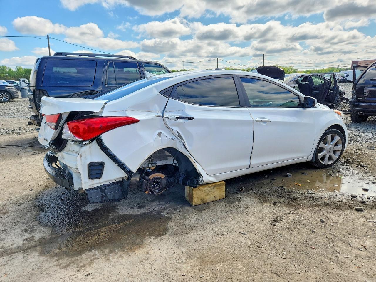2013 Hyundai Elantra Limited White vin: 5NPDH4AE2DH445215