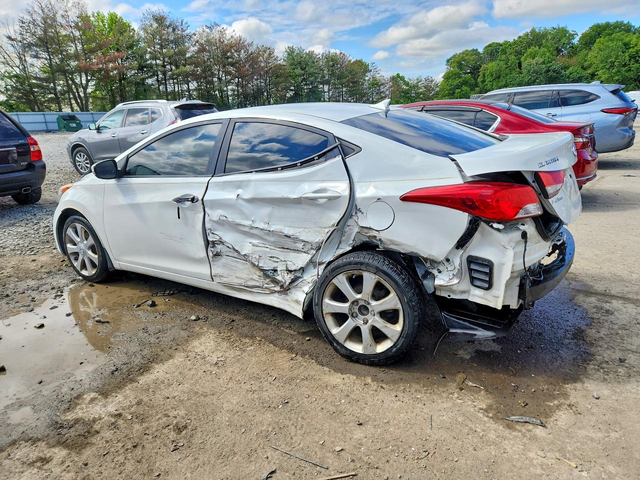 2013 Hyundai Elantra Limited White vin: 5NPDH4AE2DH445215