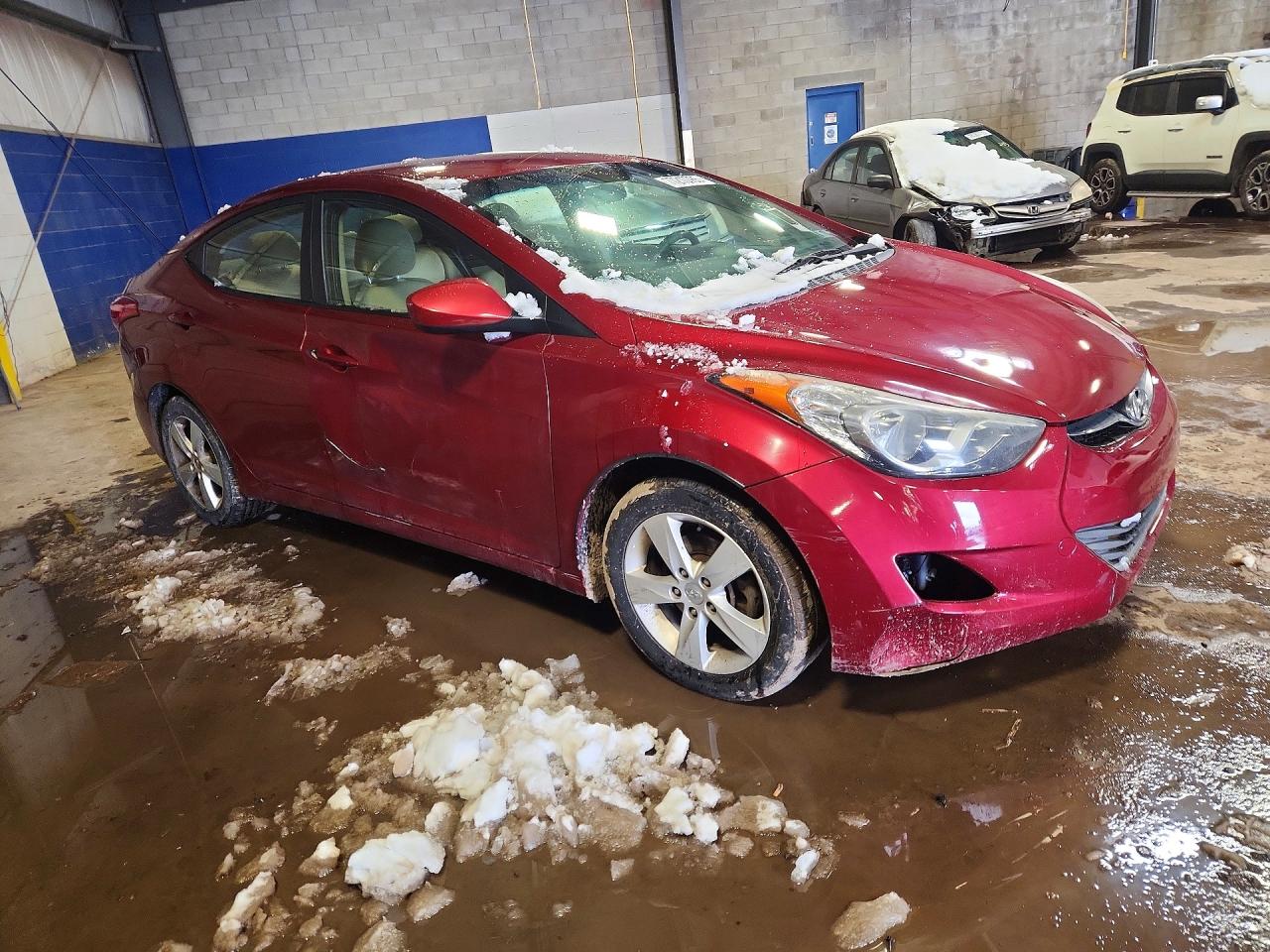 2013 Hyundai Elantra Gls Red vin: 5NPDH4AE2DH448342