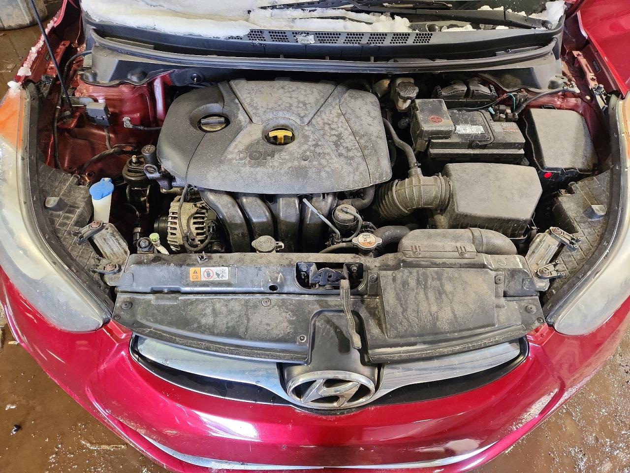 2013 Hyundai Elantra Gls Red vin: 5NPDH4AE2DH448342