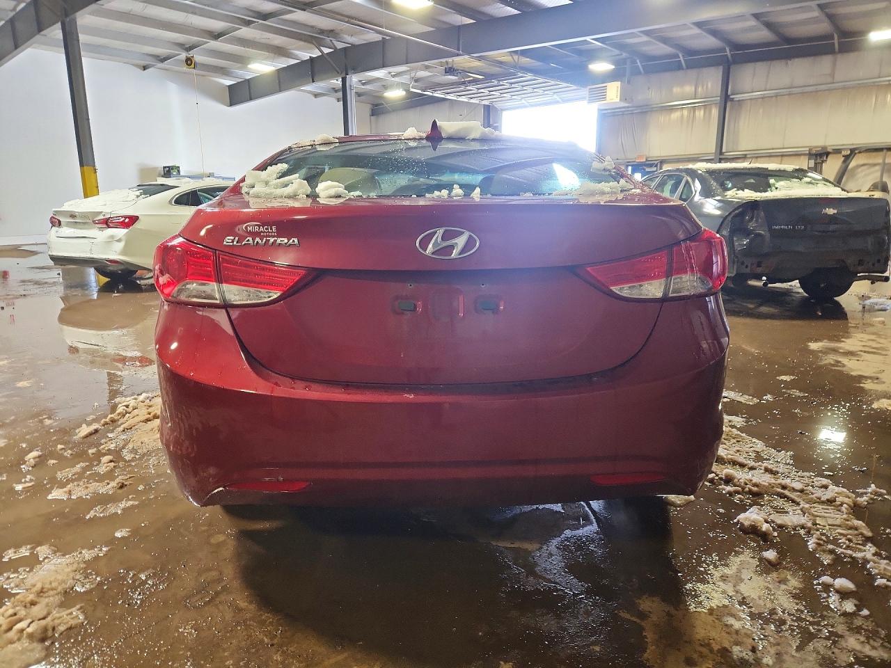 2013 Hyundai Elantra Gls Red vin: 5NPDH4AE2DH448342