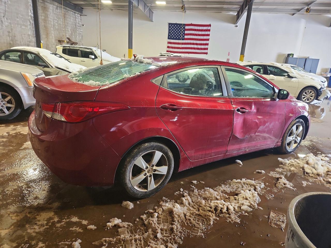 2013 Hyundai Elantra Gls Red vin: 5NPDH4AE2DH448342