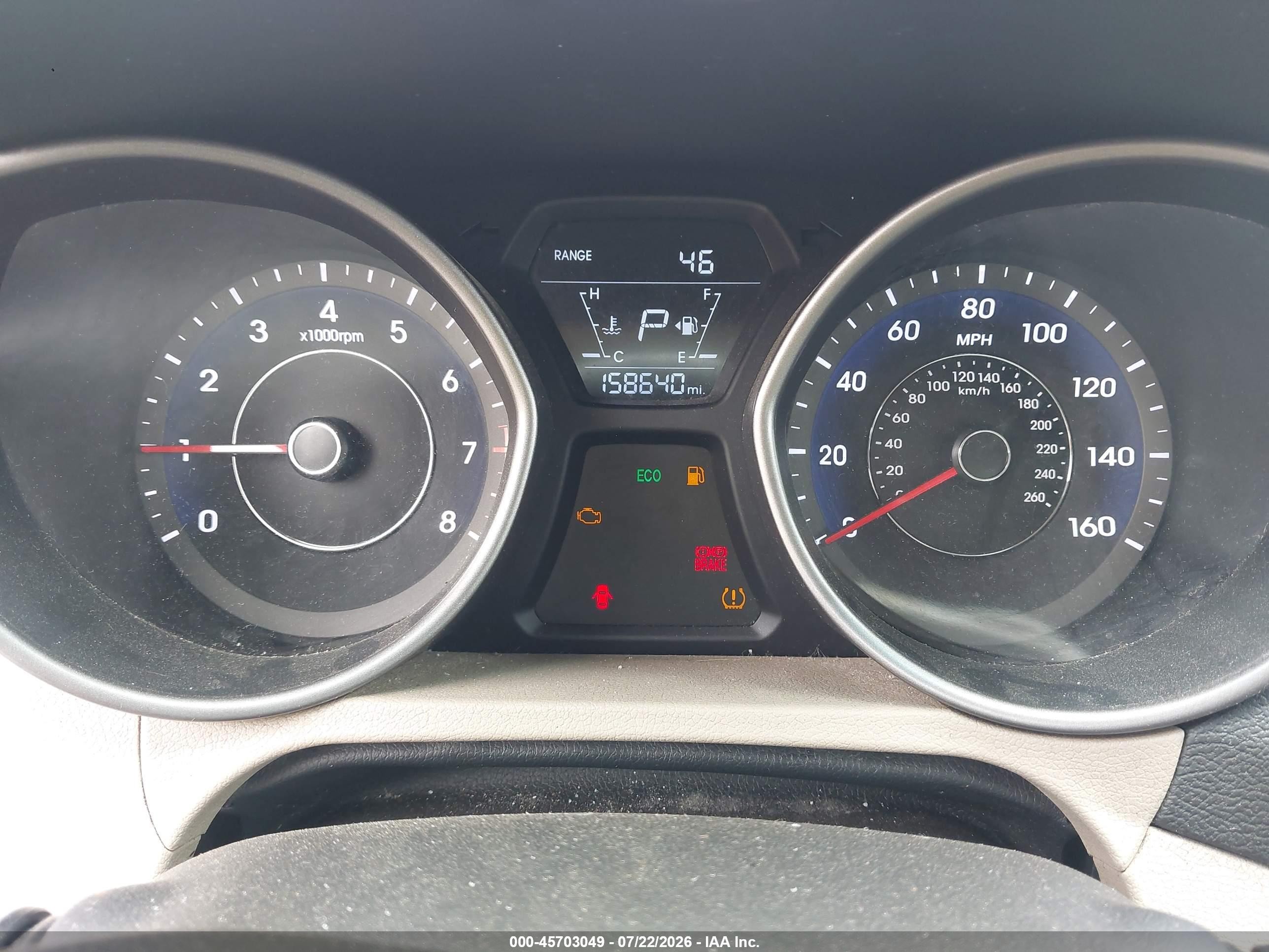 2014 Hyundai Elantra Se Brown vin: 5NPDH4AE2EH461383