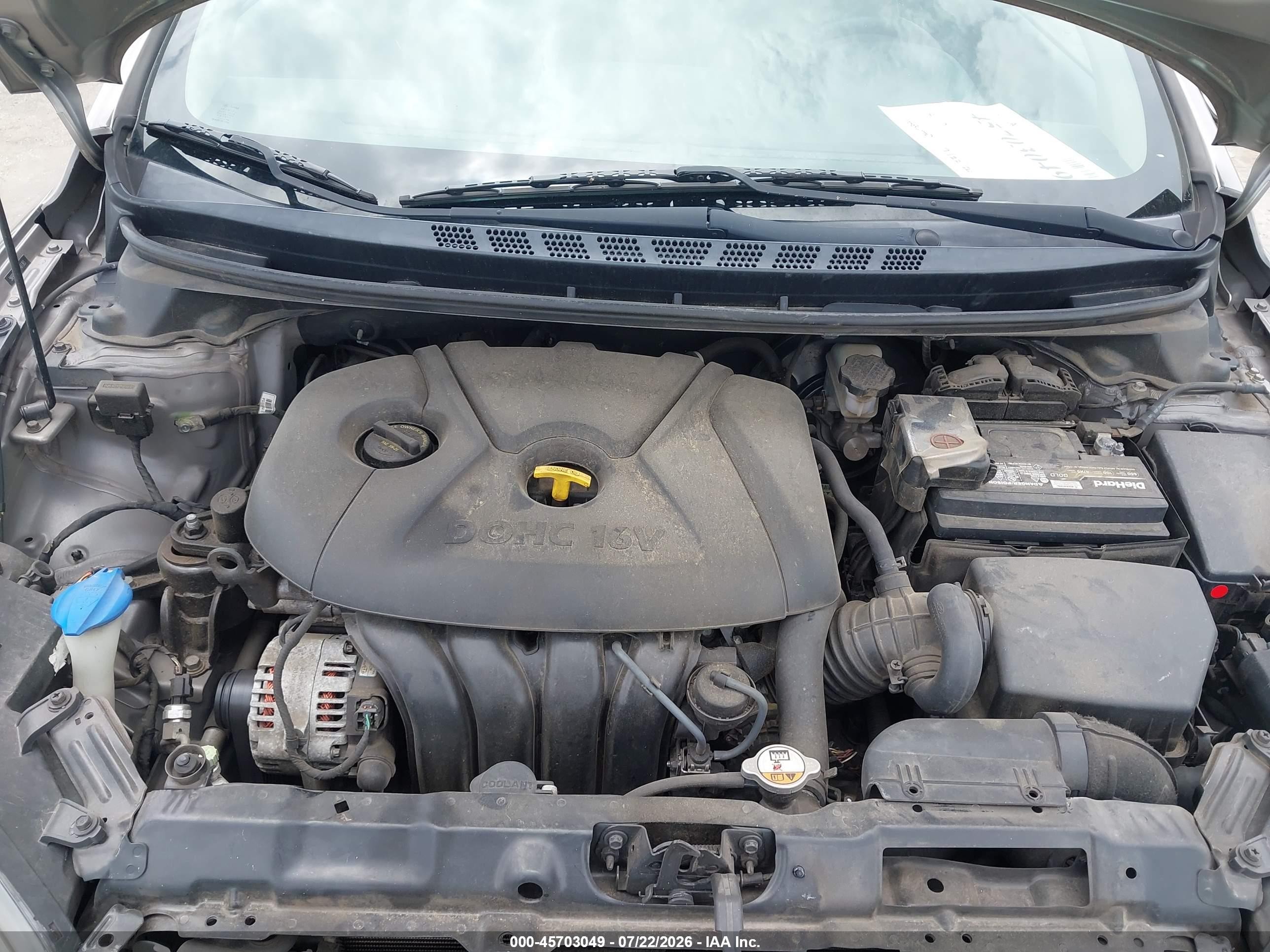 2014 Hyundai Elantra Se Brown vin: 5NPDH4AE2EH461383