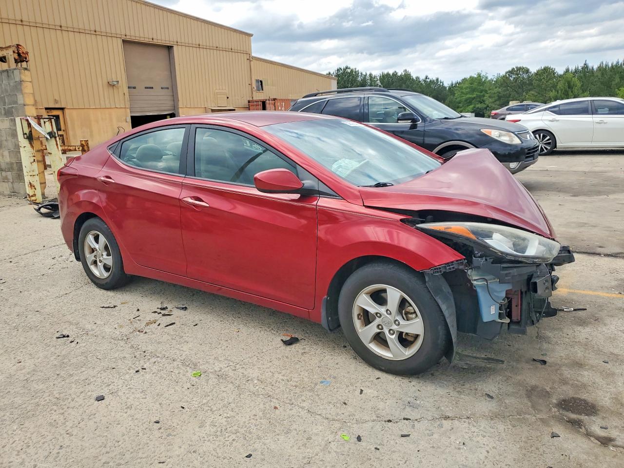 2014 Hyundai Elantra Se Burgundy vin: 5NPDH4AE2EH469743