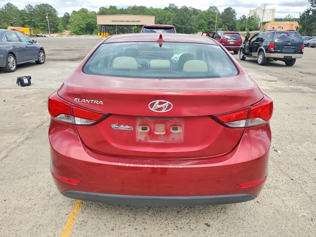 2014 Hyundai Elantra Se Burgundy vin: 5NPDH4AE2EH469743