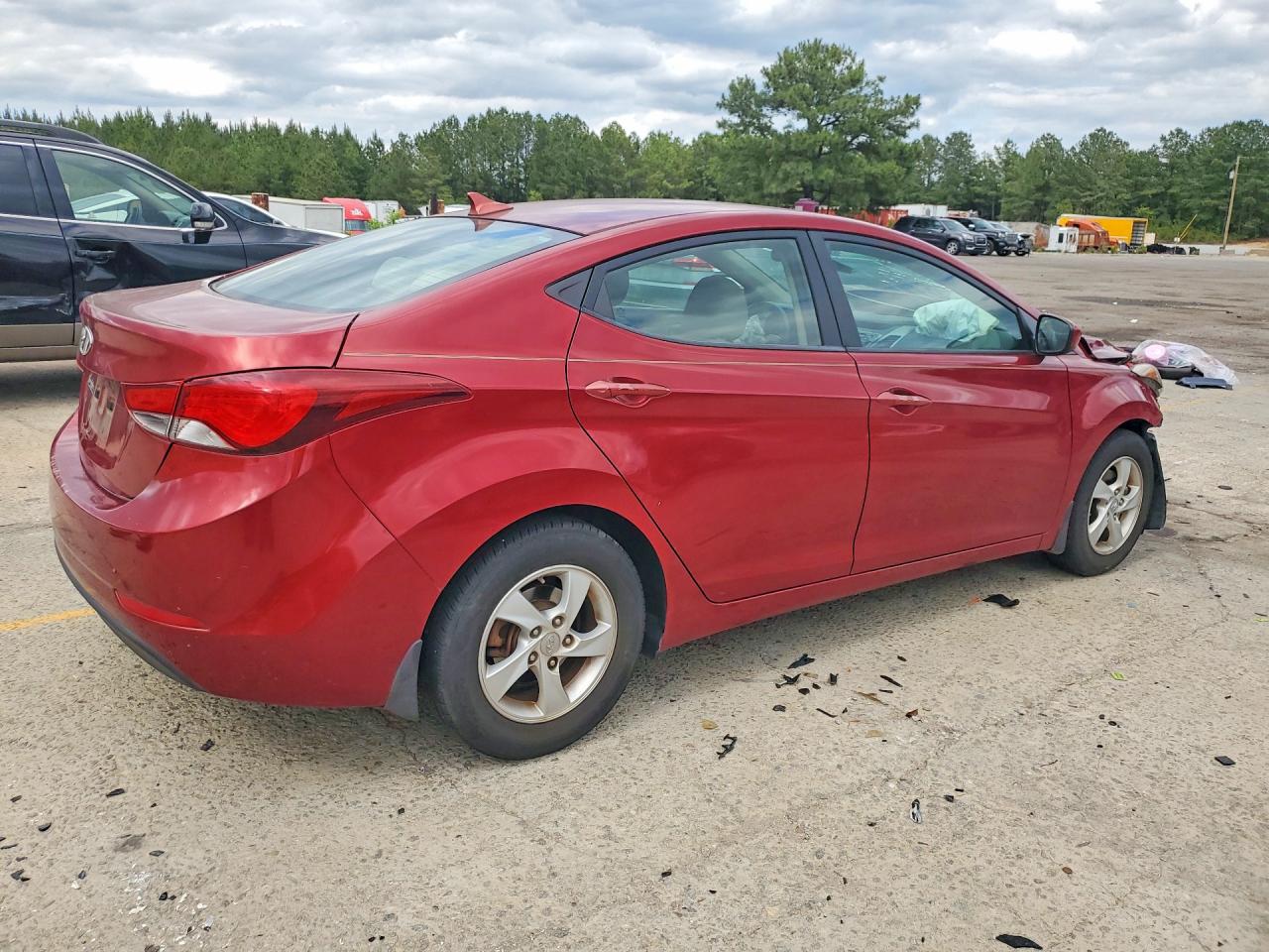 2014 Hyundai Elantra Se Burgundy vin: 5NPDH4AE2EH469743