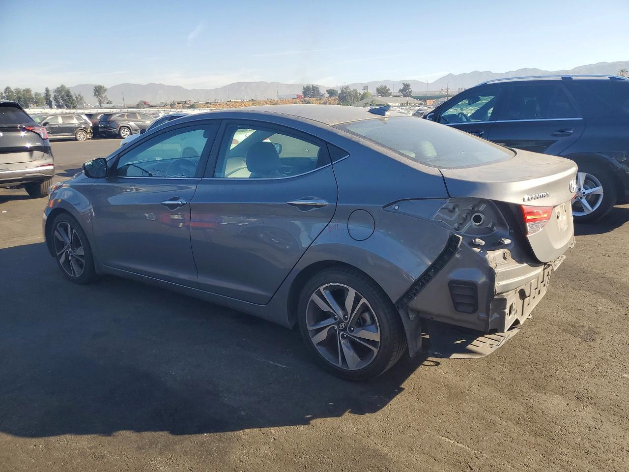 2014 Hyundai Elantra Limited Gray vin: 5NPDH4AE2EH477390