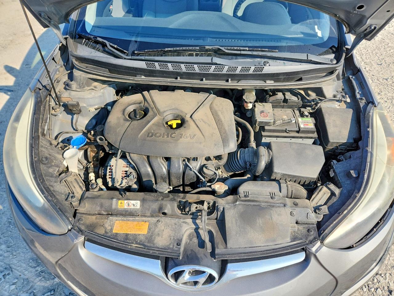 2014 Hyundai Elantra Se Gray vin: 5NPDH4AE2EH478541