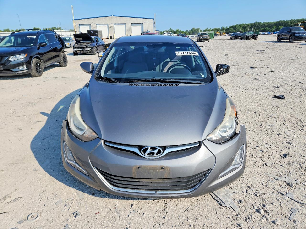 2014 Hyundai Elantra Se Gray vin: 5NPDH4AE2EH478541