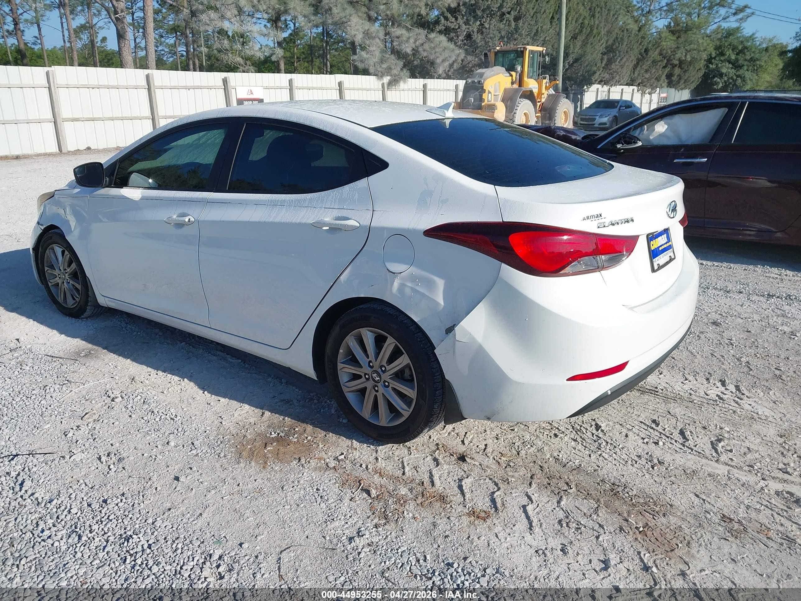 2014 Hyundai Elantra Se White vin: 5NPDH4AE2EH478667