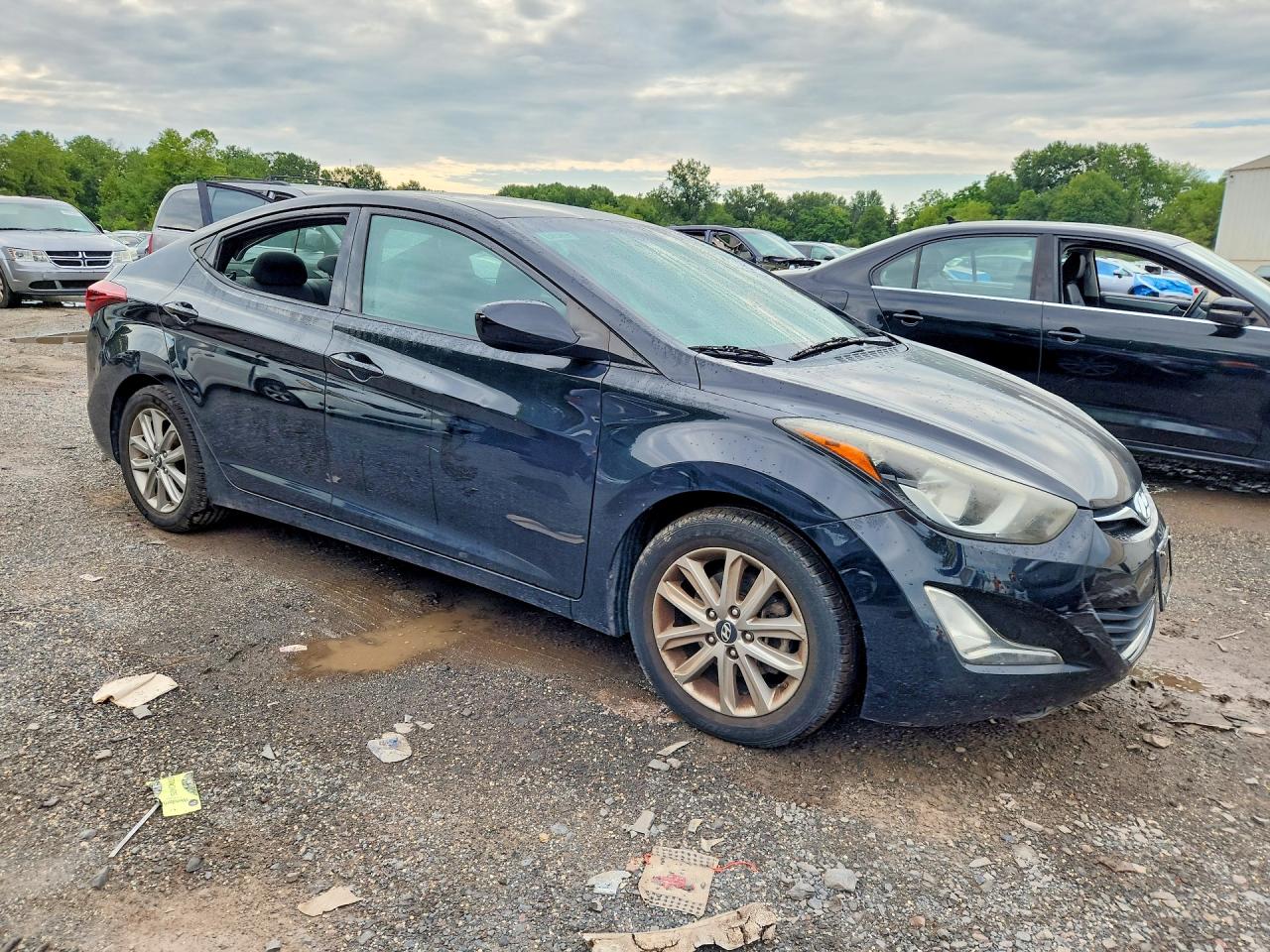 2014 Hyundai Elantra Se Black vin: 5NPDH4AE2EH481486