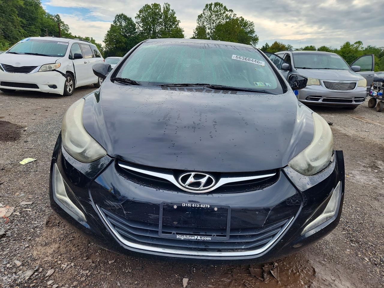 2014 Hyundai Elantra Se Black vin: 5NPDH4AE2EH481486
