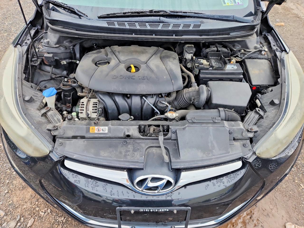 2014 Hyundai Elantra Se Black vin: 5NPDH4AE2EH481486