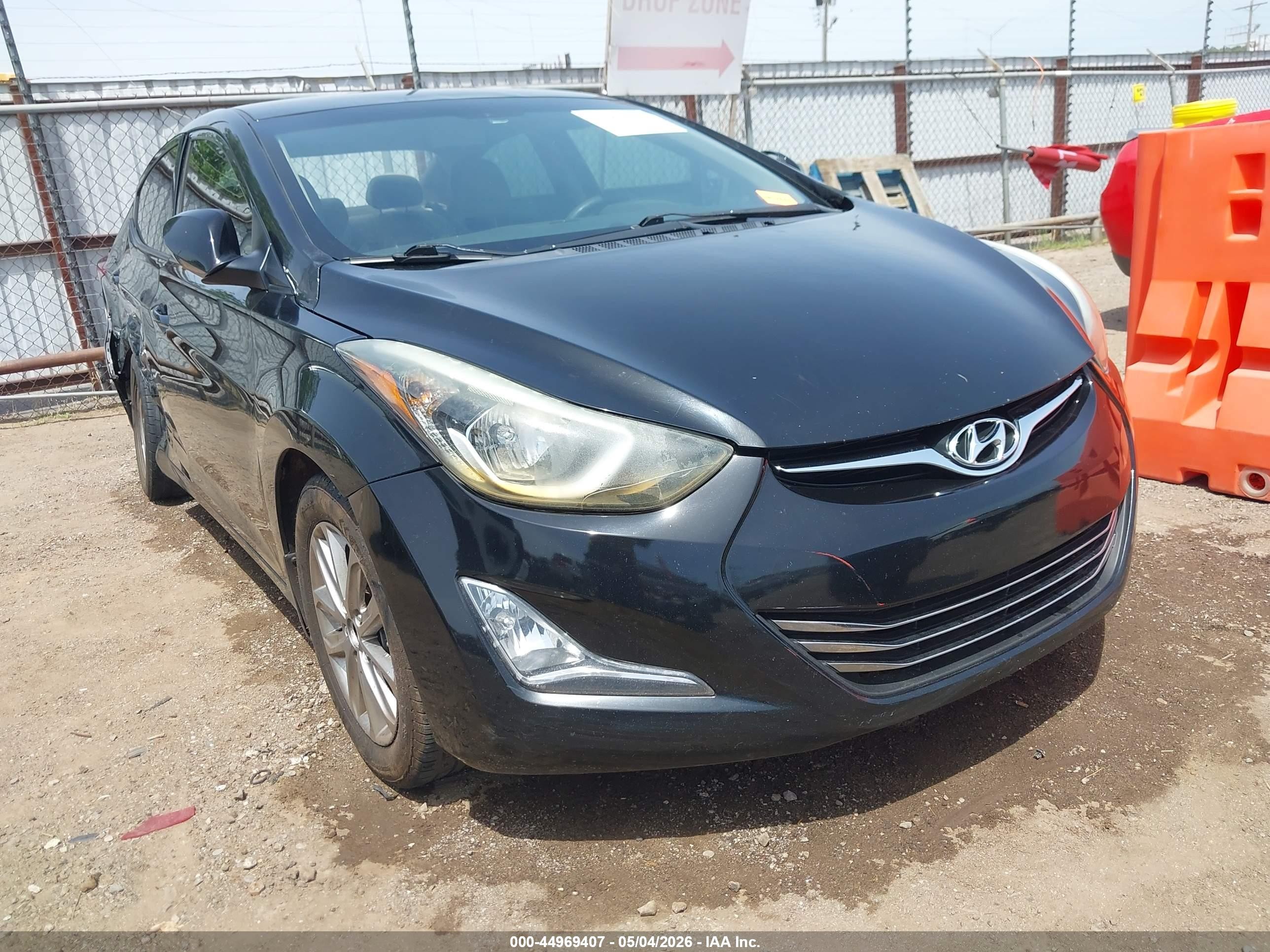 2014 Hyundai Elantra Se Black vin: 5NPDH4AE2EH487269