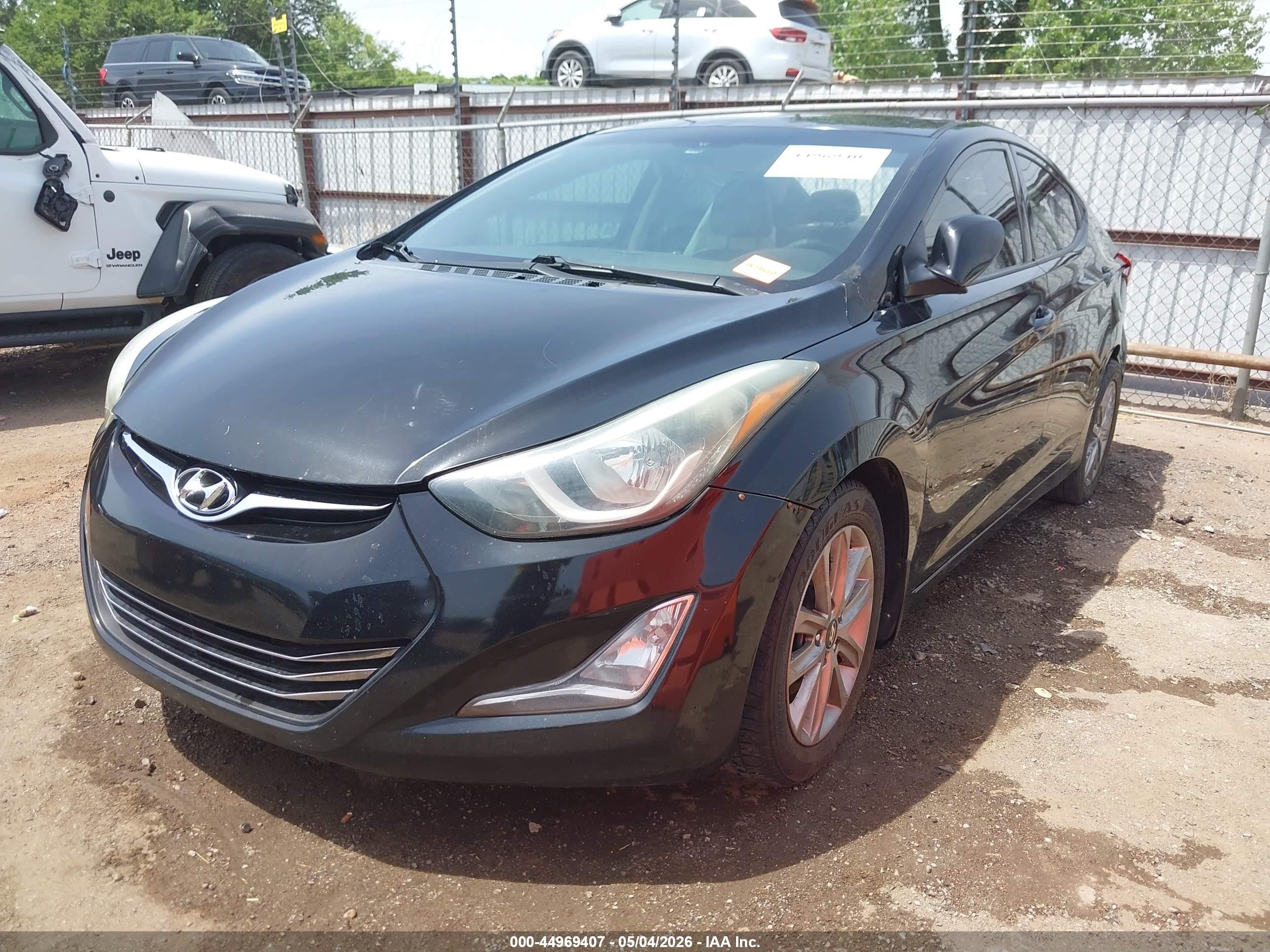 2014 Hyundai Elantra Se Черный vin: 5NPDH4AE2EH487269