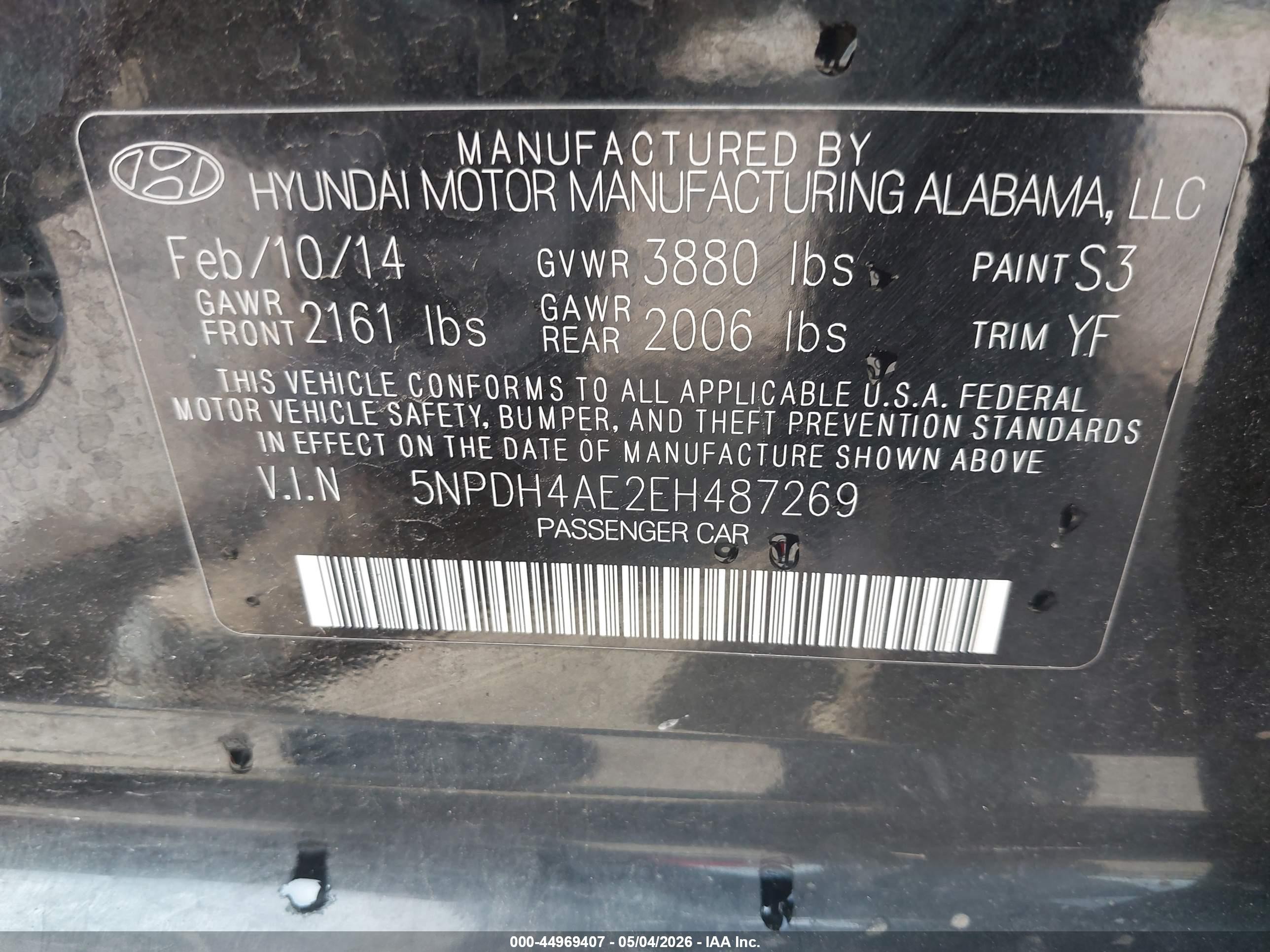 2014 Hyundai Elantra Se Черный vin: 5NPDH4AE2EH487269
