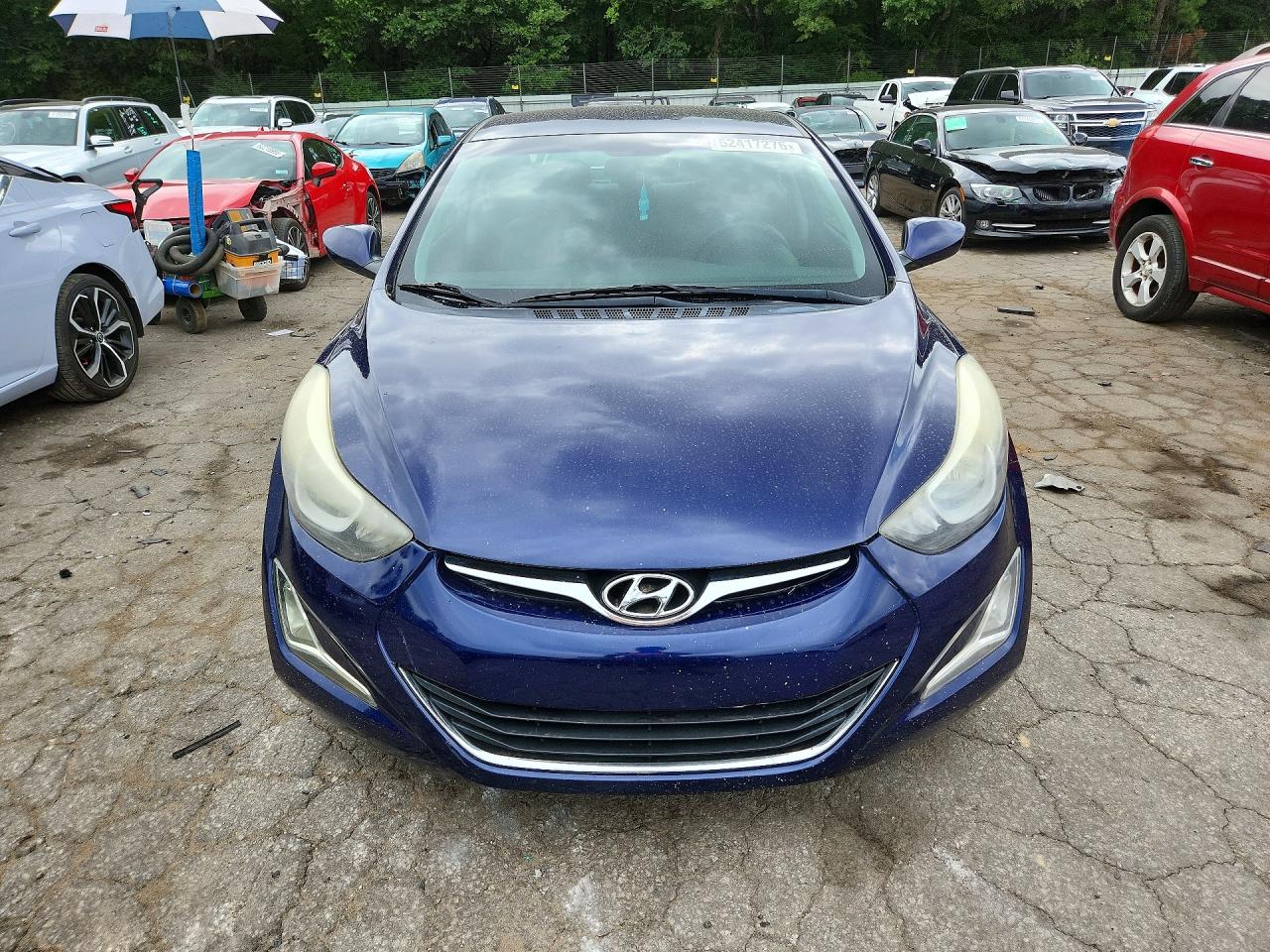 2014 Hyundai Elantra Se Blue vin: 5NPDH4AE2EH488695