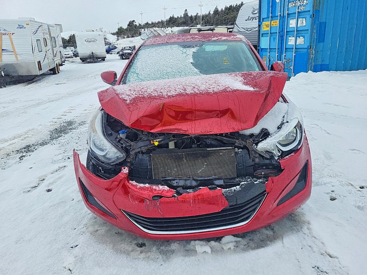 2014 Hyundai Elantra Gls 4dr Red vin: 5NPDH4AE2EH498210