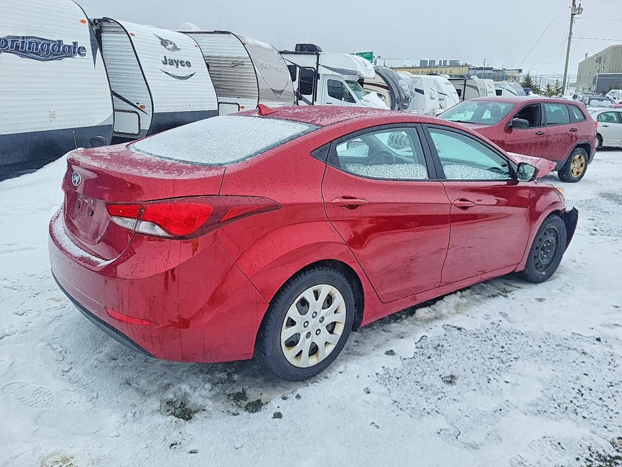 2014 Hyundai Elantra Gls 4dr Red vin: 5NPDH4AE2EH498210