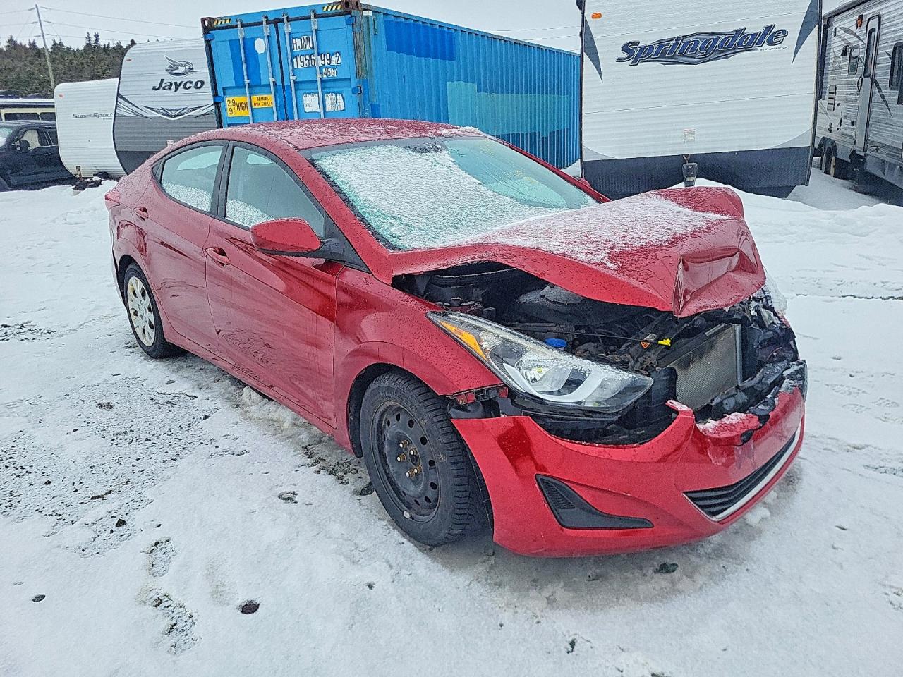 2014 Hyundai Elantra Gls 4dr Red vin: 5NPDH4AE2EH498210
