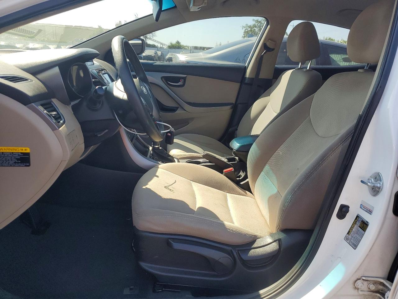 2014 Hyundai Elantra Se White vin: 5NPDH4AE2EH501784
