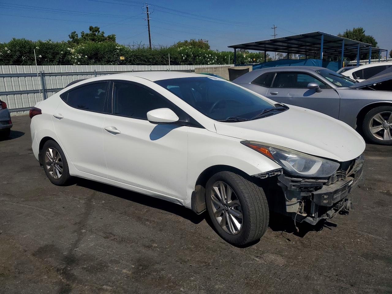 2014 Hyundai Elantra Se White vin: 5NPDH4AE2EH501784