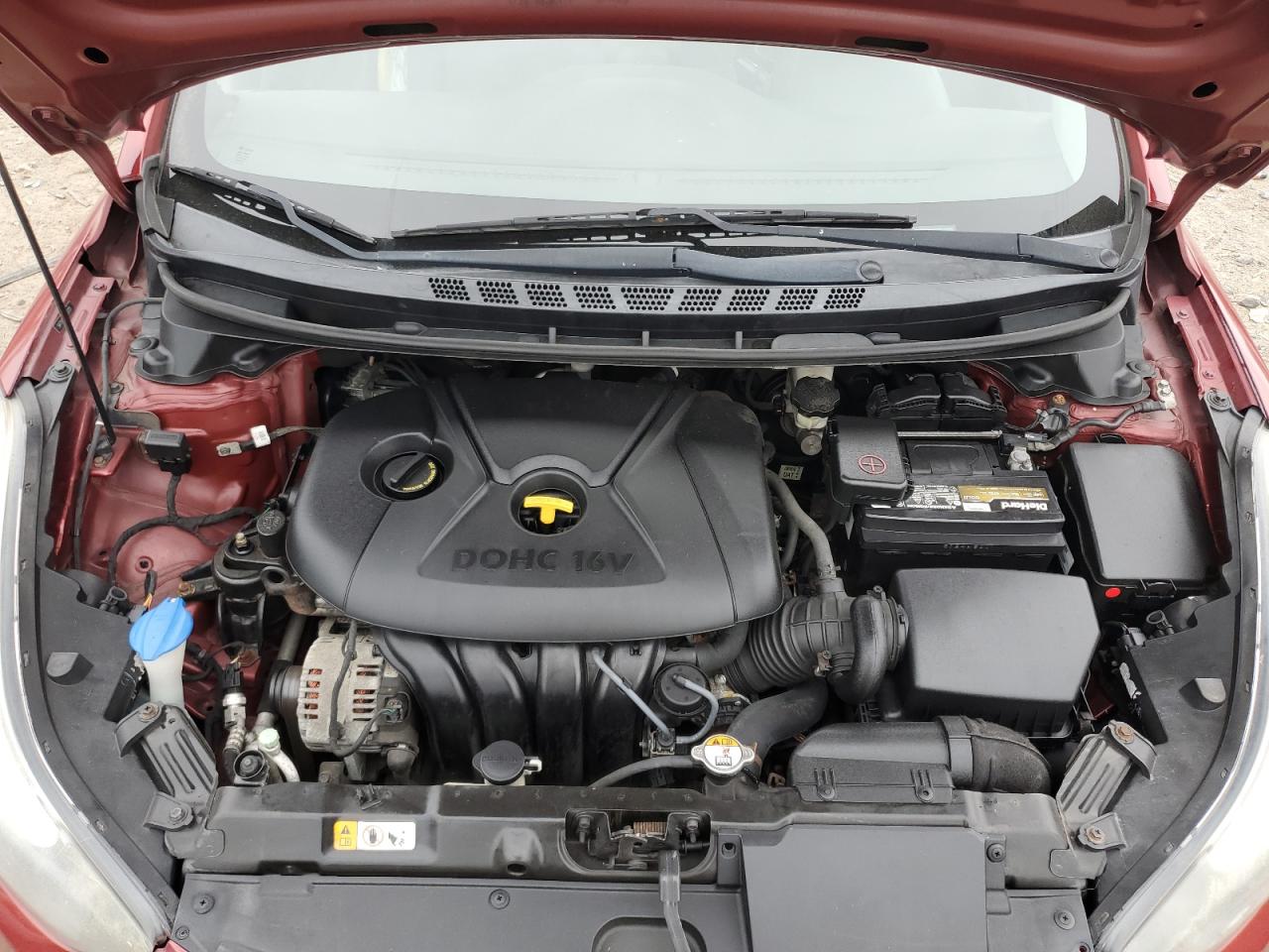 2014 Hyundai Elantra Se Red vin: 5NPDH4AE2EH505205