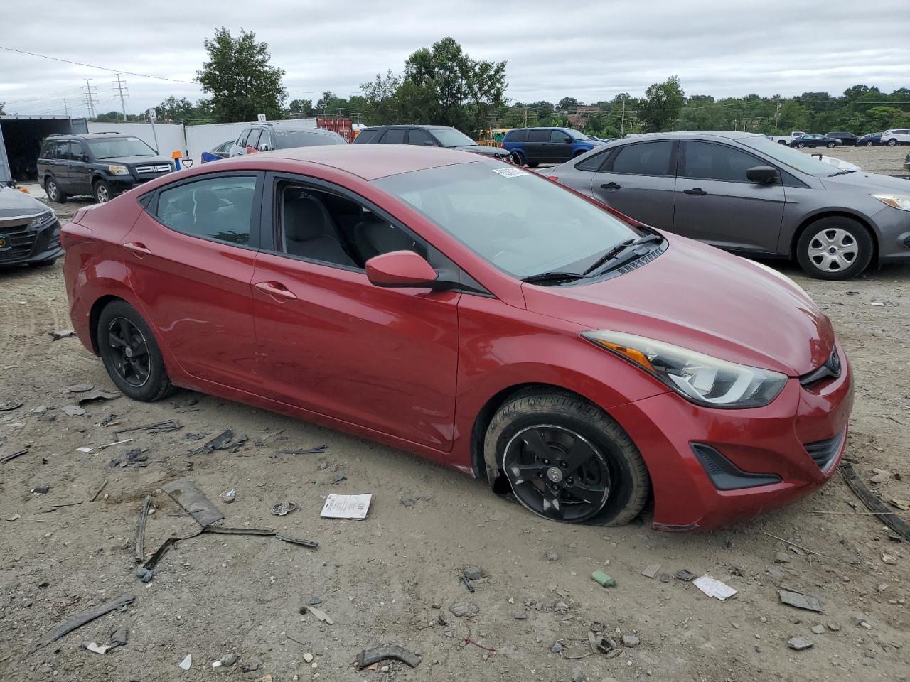 2014 Hyundai Elantra Se Red vin: 5NPDH4AE2EH505205