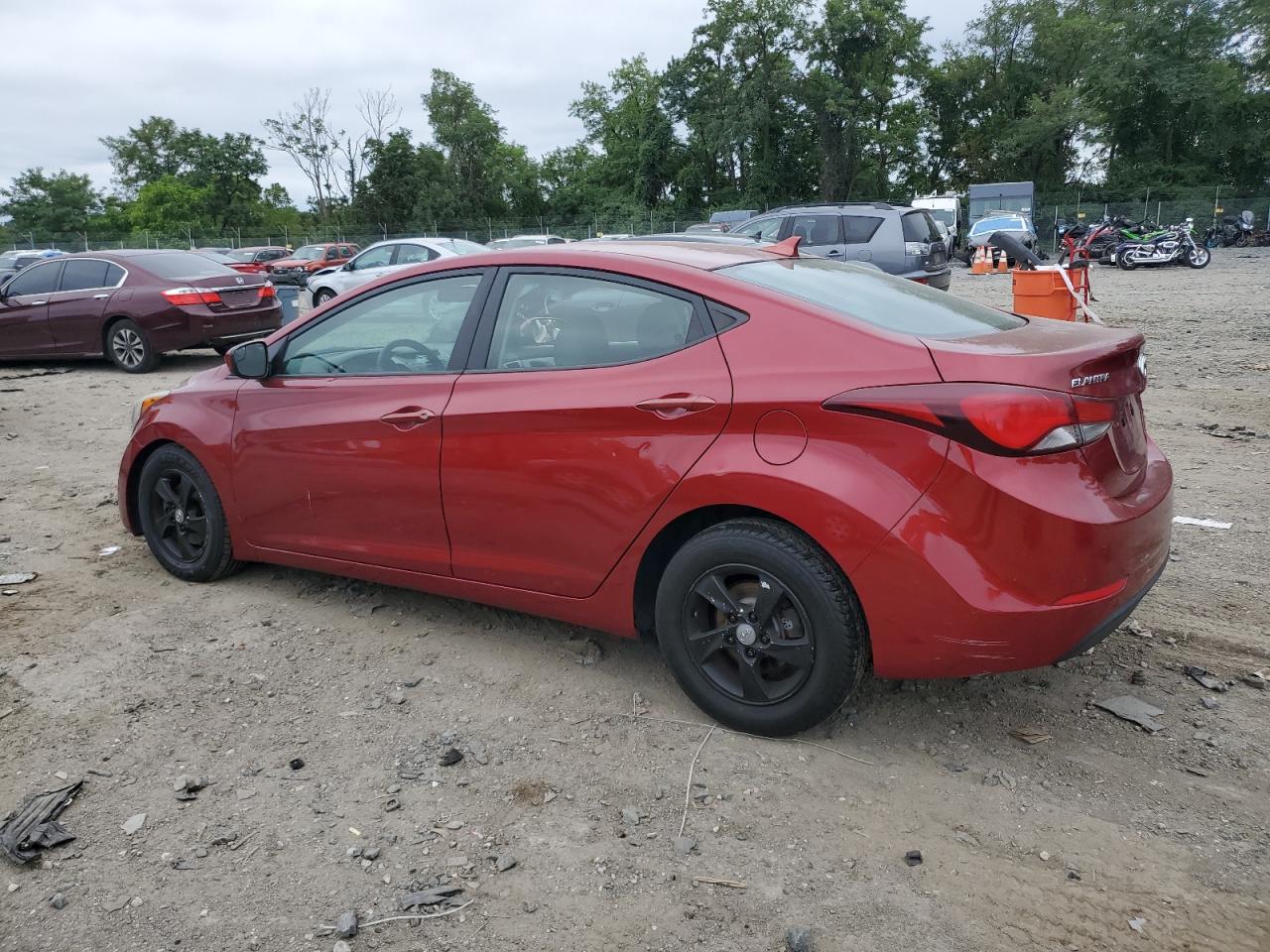 2014 Hyundai Elantra Se Red vin: 5NPDH4AE2EH505205