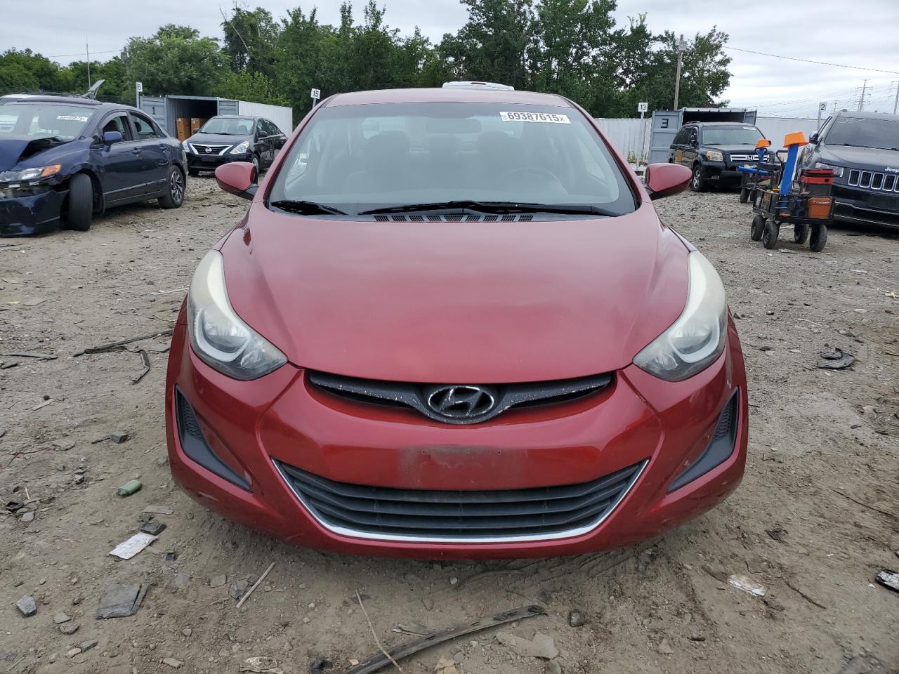 2014 Hyundai Elantra Se Red vin: 5NPDH4AE2EH505205