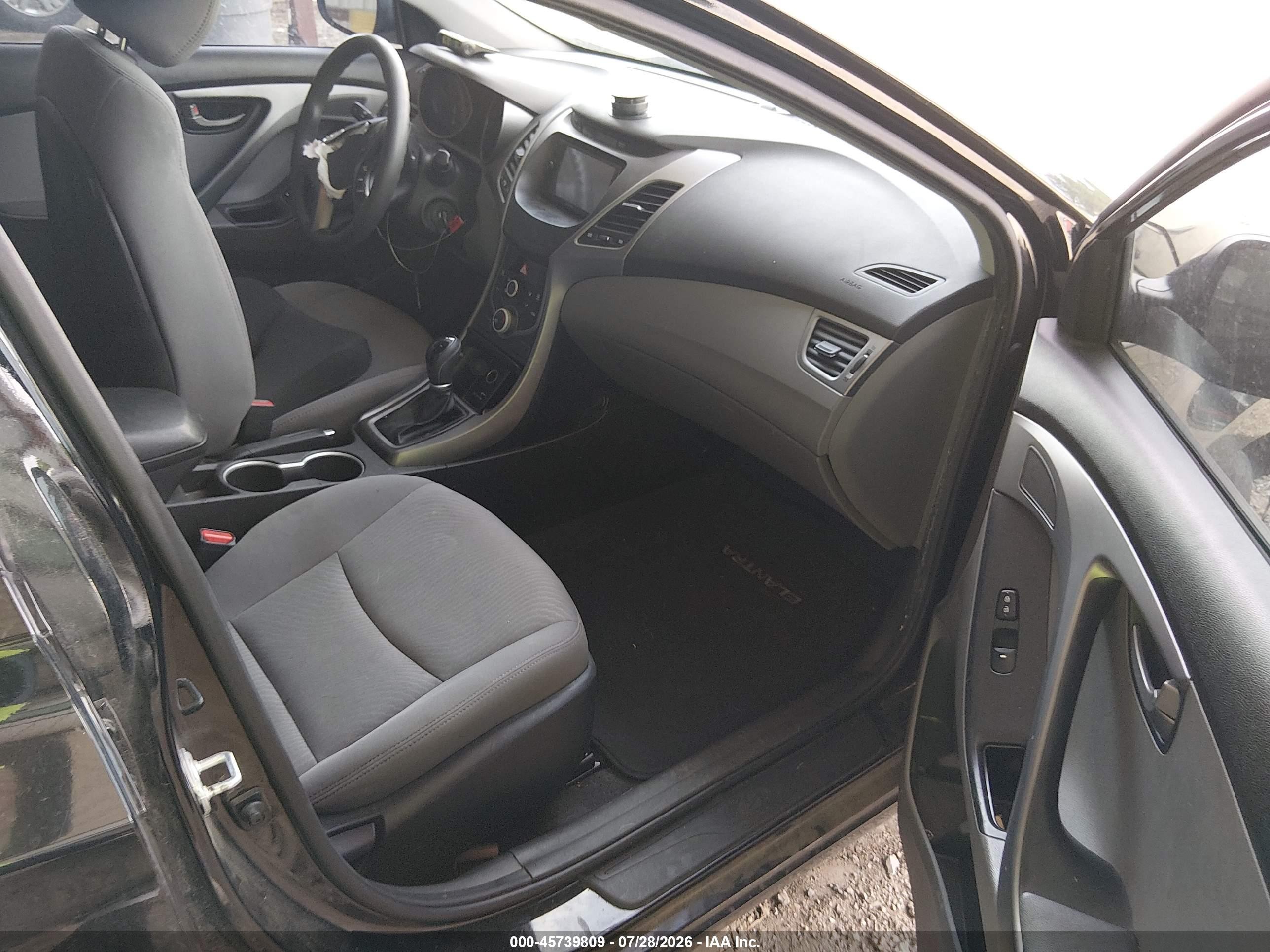 2014 Hyundai Elantra Se Black vin: 5NPDH4AE2EH505575