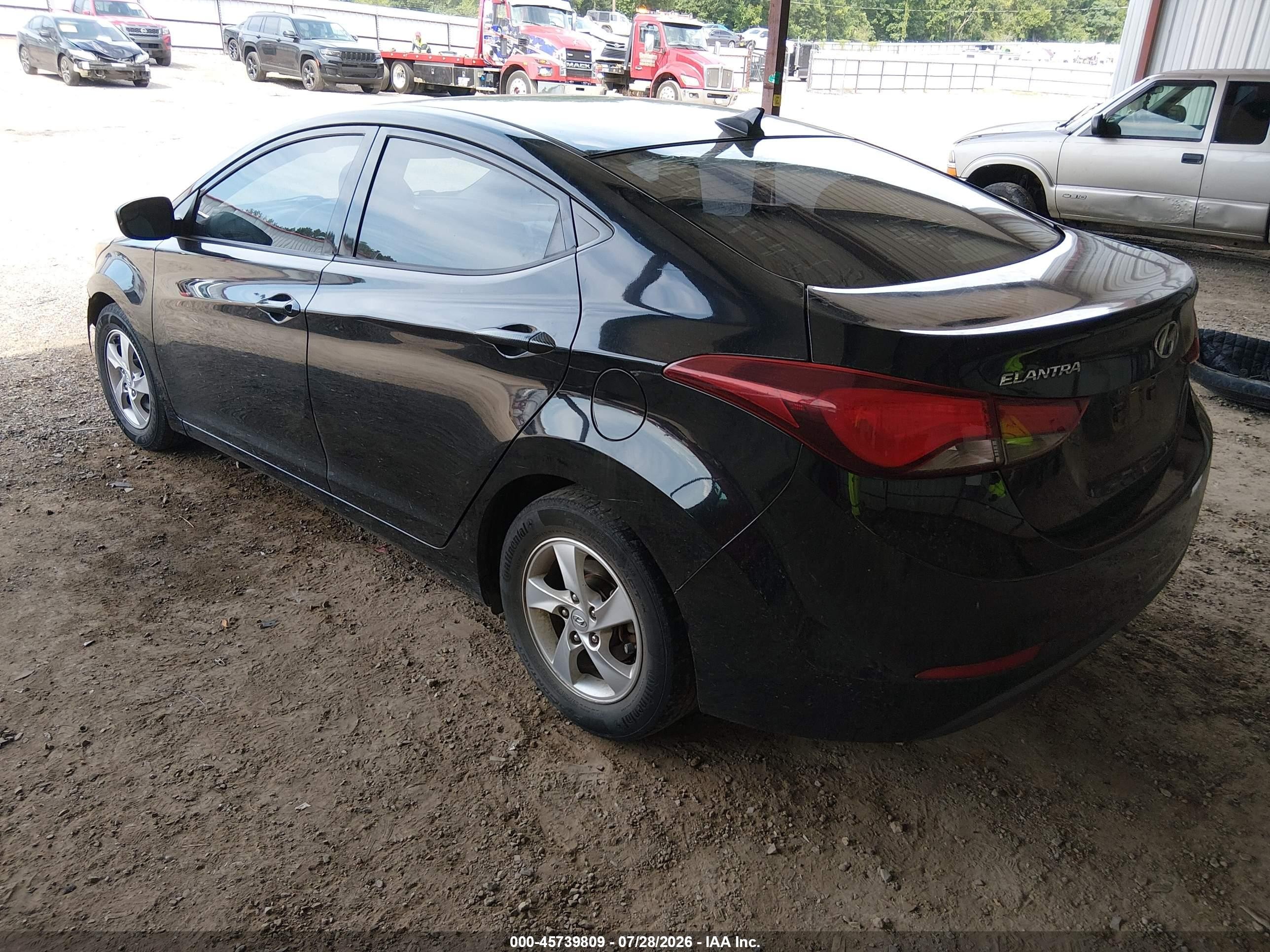 2014 Hyundai Elantra Se Black vin: 5NPDH4AE2EH505575