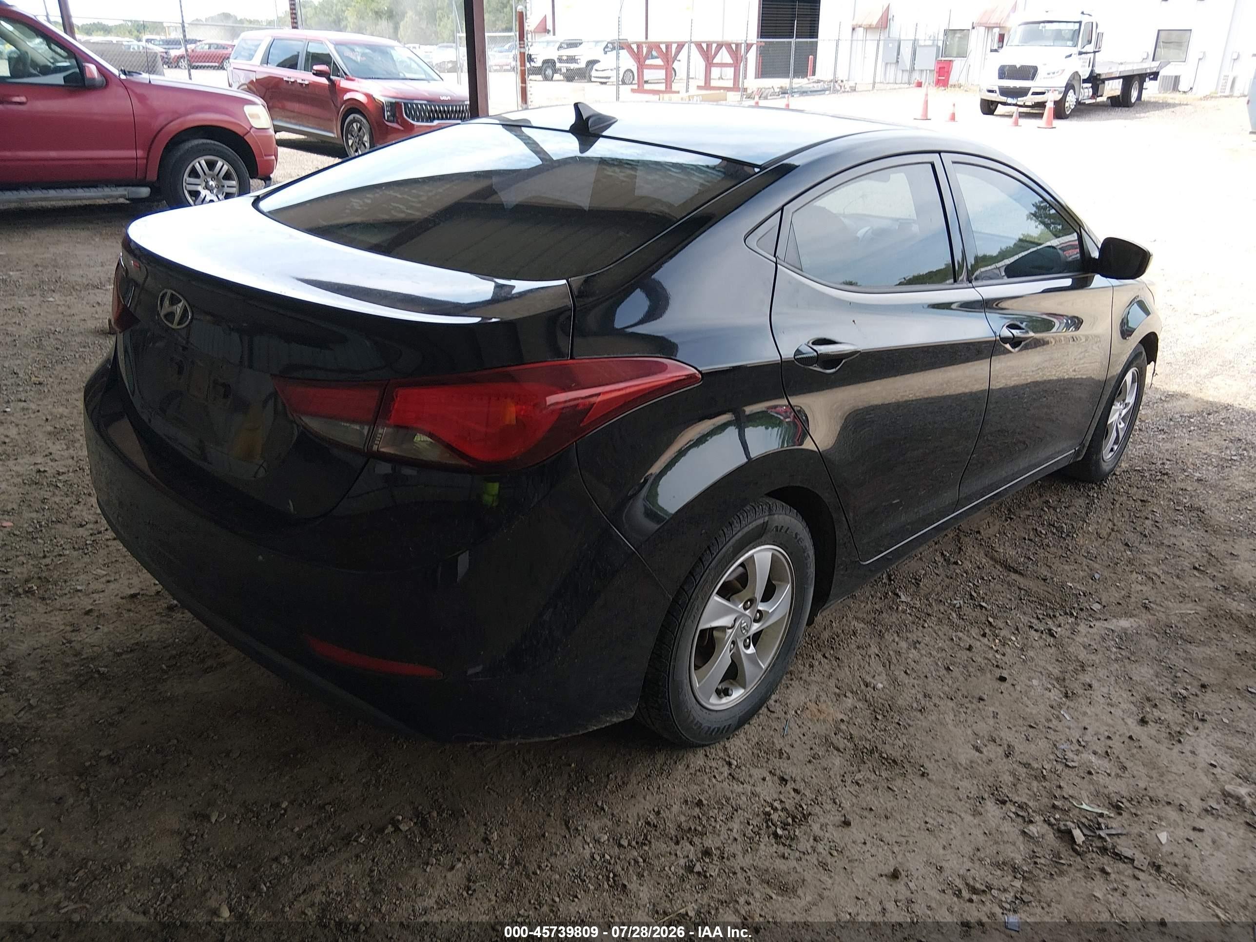 2014 Hyundai Elantra Se Black vin: 5NPDH4AE2EH505575
