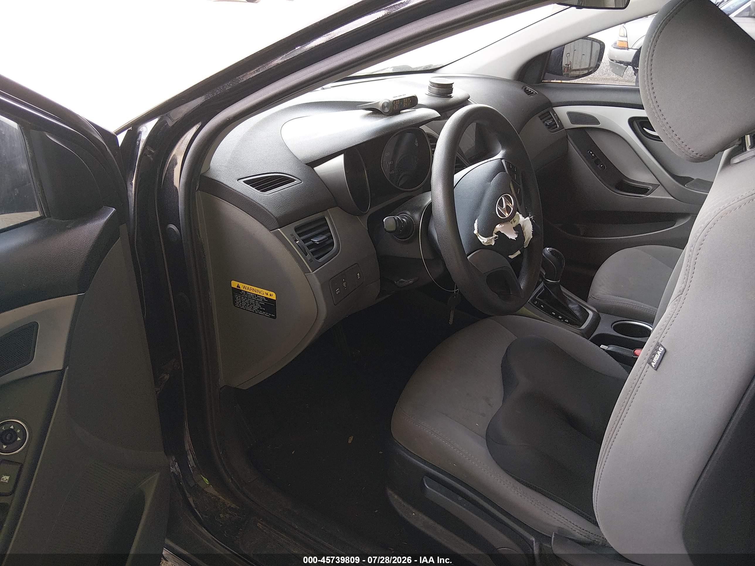 2014 Hyundai Elantra Se Black vin: 5NPDH4AE2EH505575