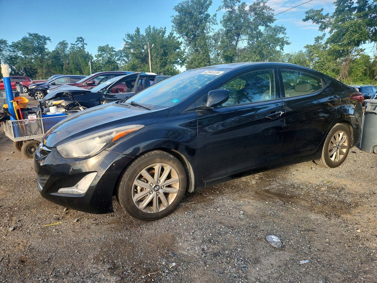 2014 Hyundai Elantra Se Black vin: 5NPDH4AE2EH510937