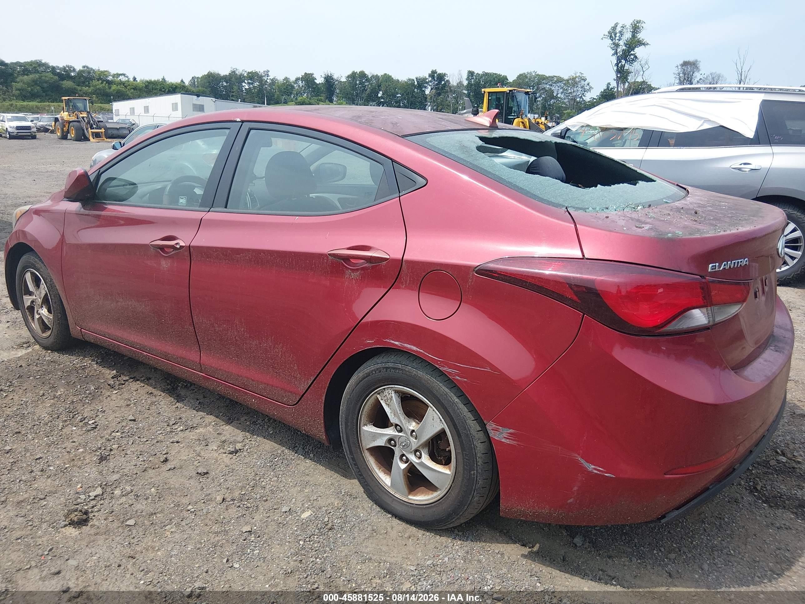 2014 Hyundai Elantra Se Red vin: 5NPDH4AE2EH511666