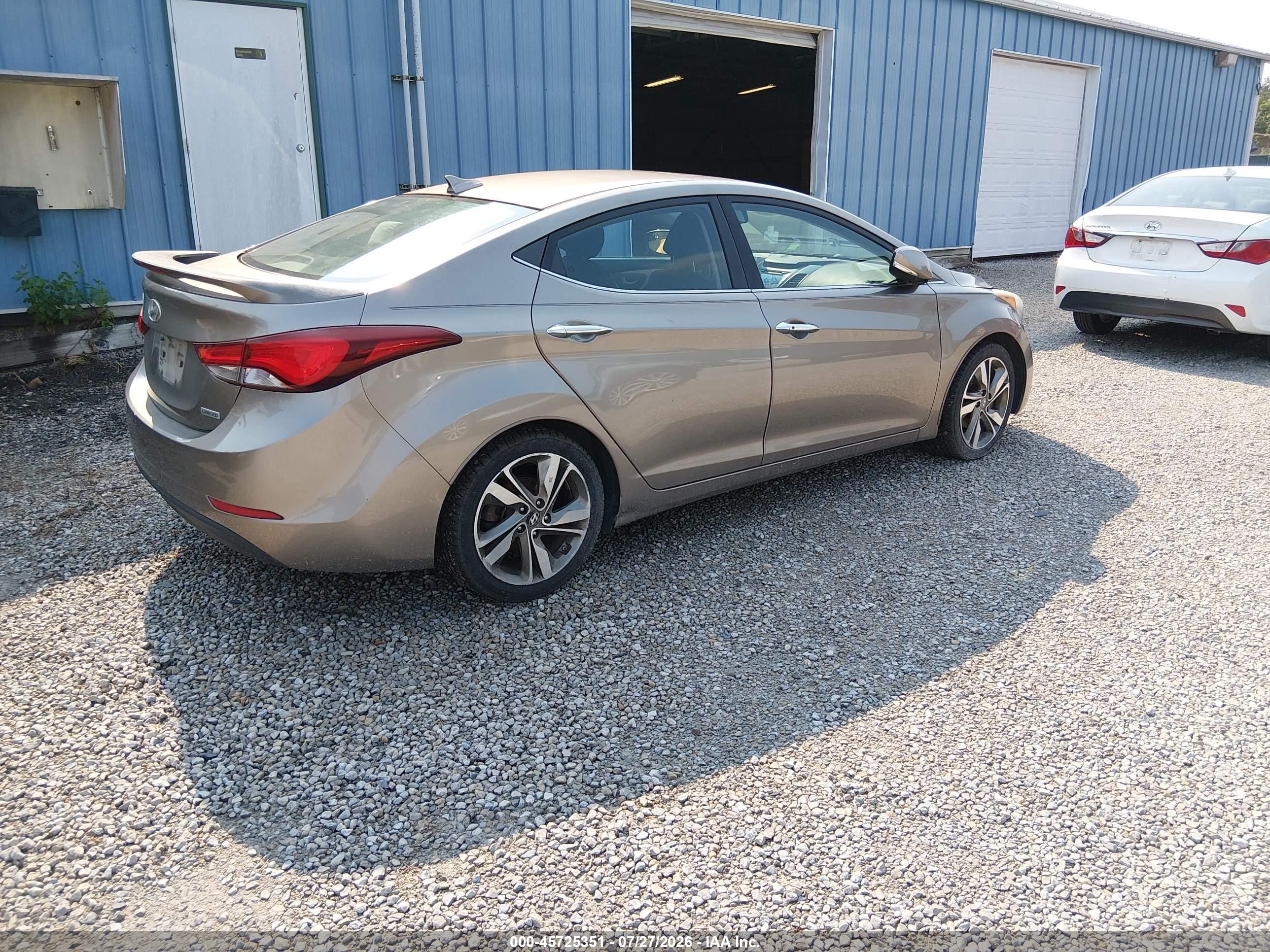 2014 Hyundai Elantra Limited Gold vin: 5NPDH4AE2EH519427
