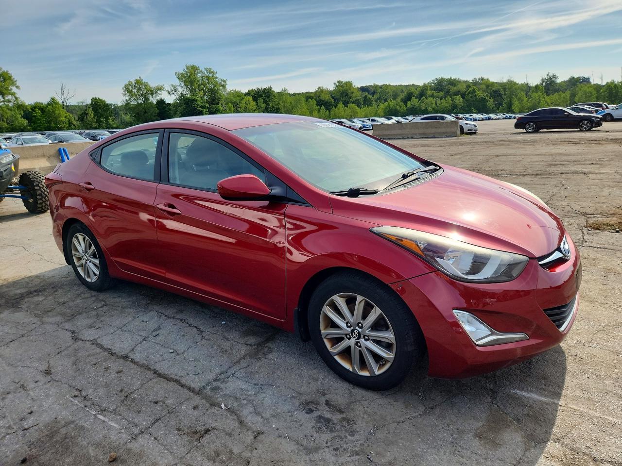 2014 Hyundai Elantra Se Red vin: 5NPDH4AE2EH519959