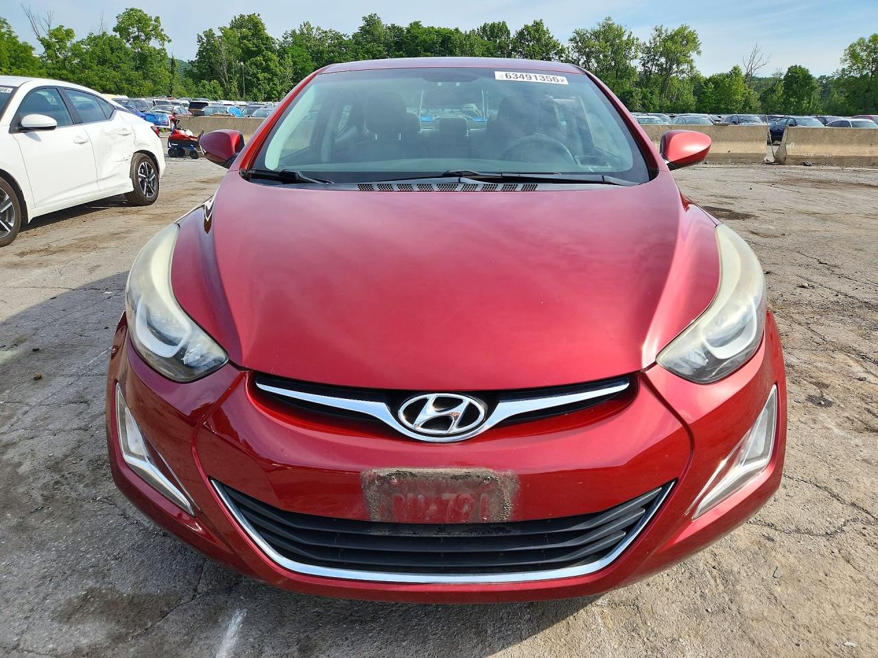 2014 Hyundai Elantra Se Red vin: 5NPDH4AE2EH519959