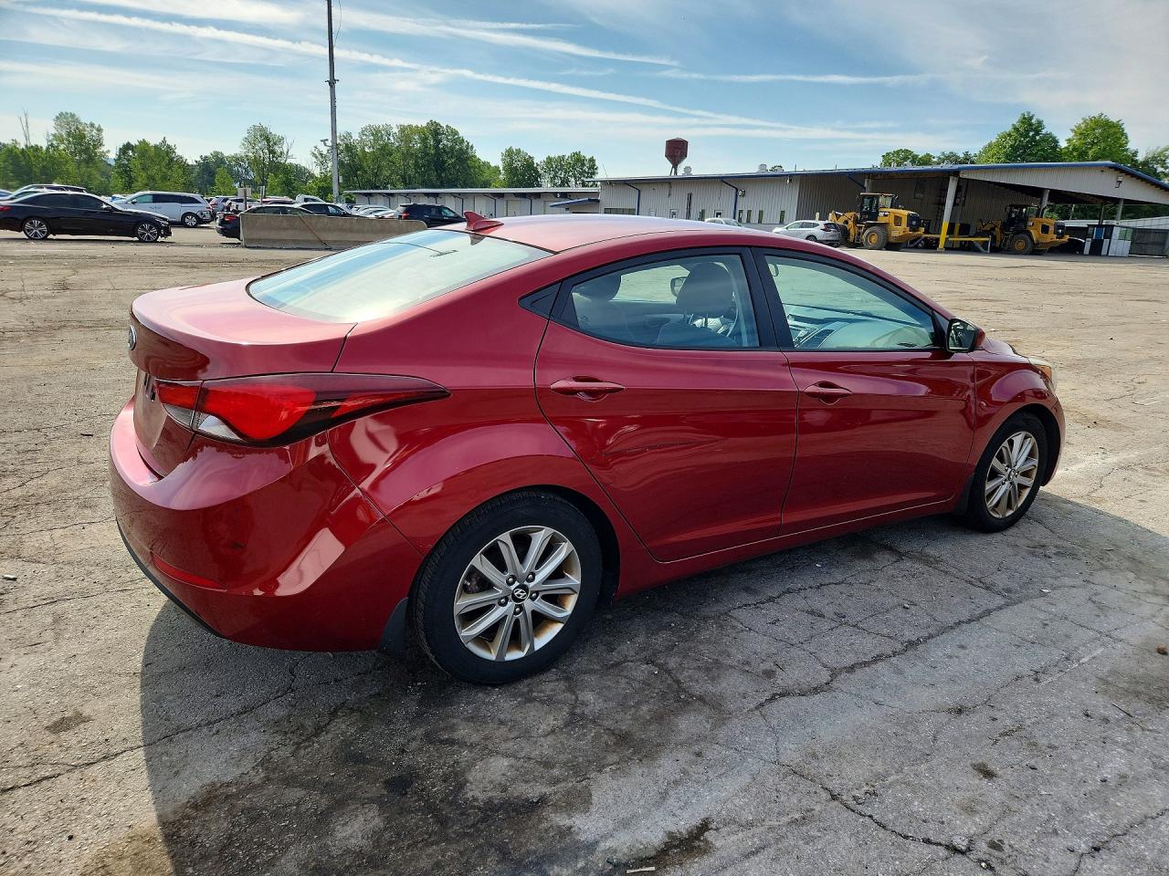 2014 Hyundai Elantra Se Red vin: 5NPDH4AE2EH519959