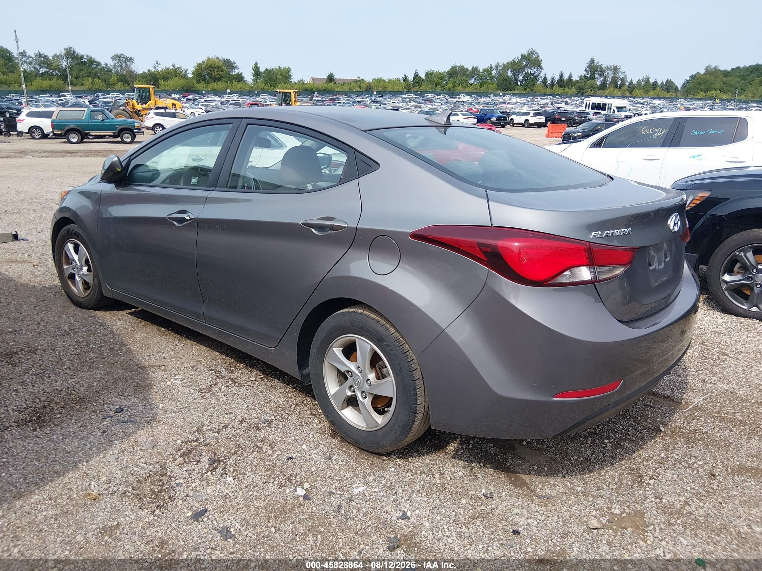 2014 Hyundai Elantra Se Gray vin: 5NPDH4AE2EH521842