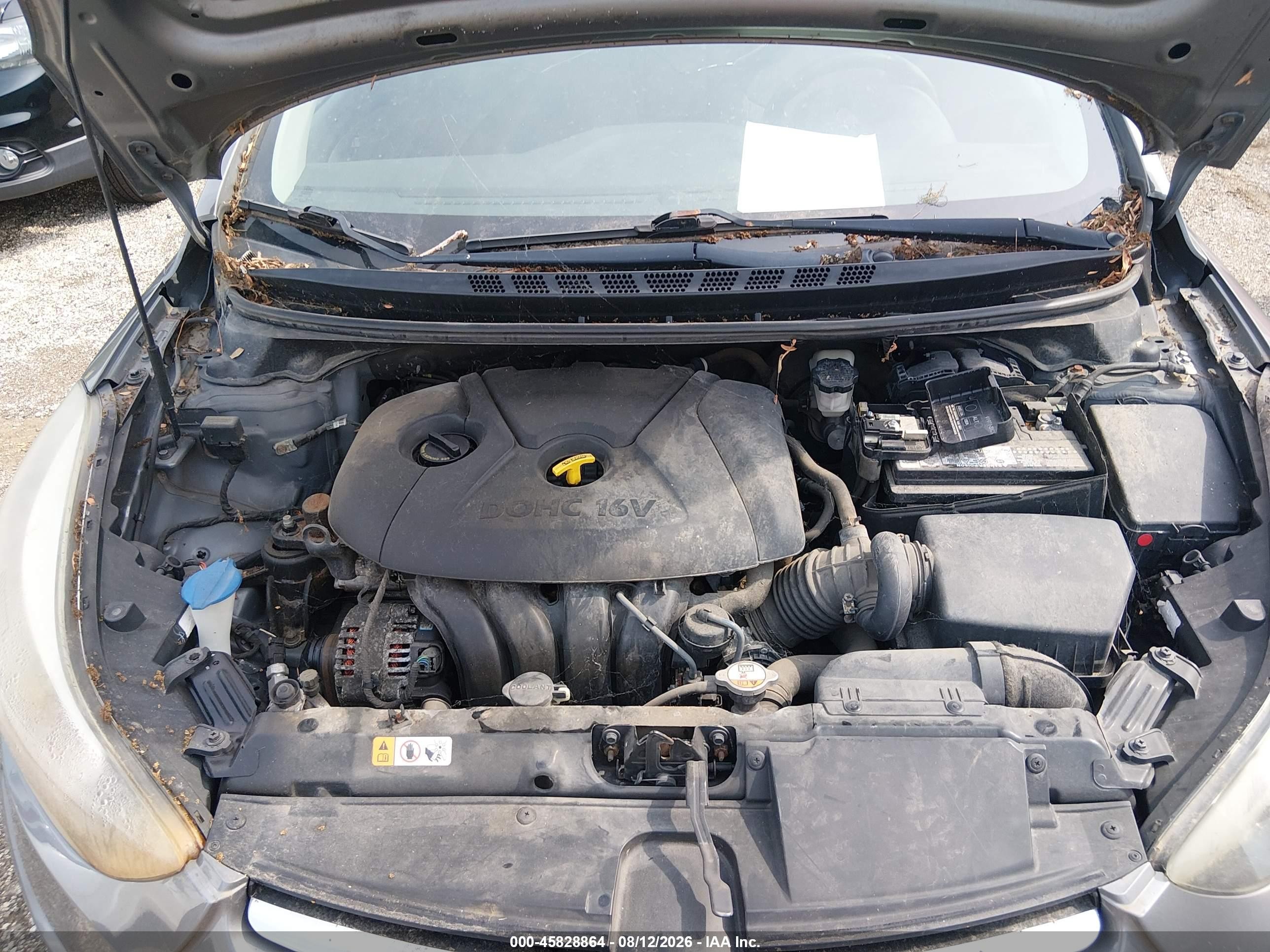 2014 Hyundai Elantra Se Gray vin: 5NPDH4AE2EH521842