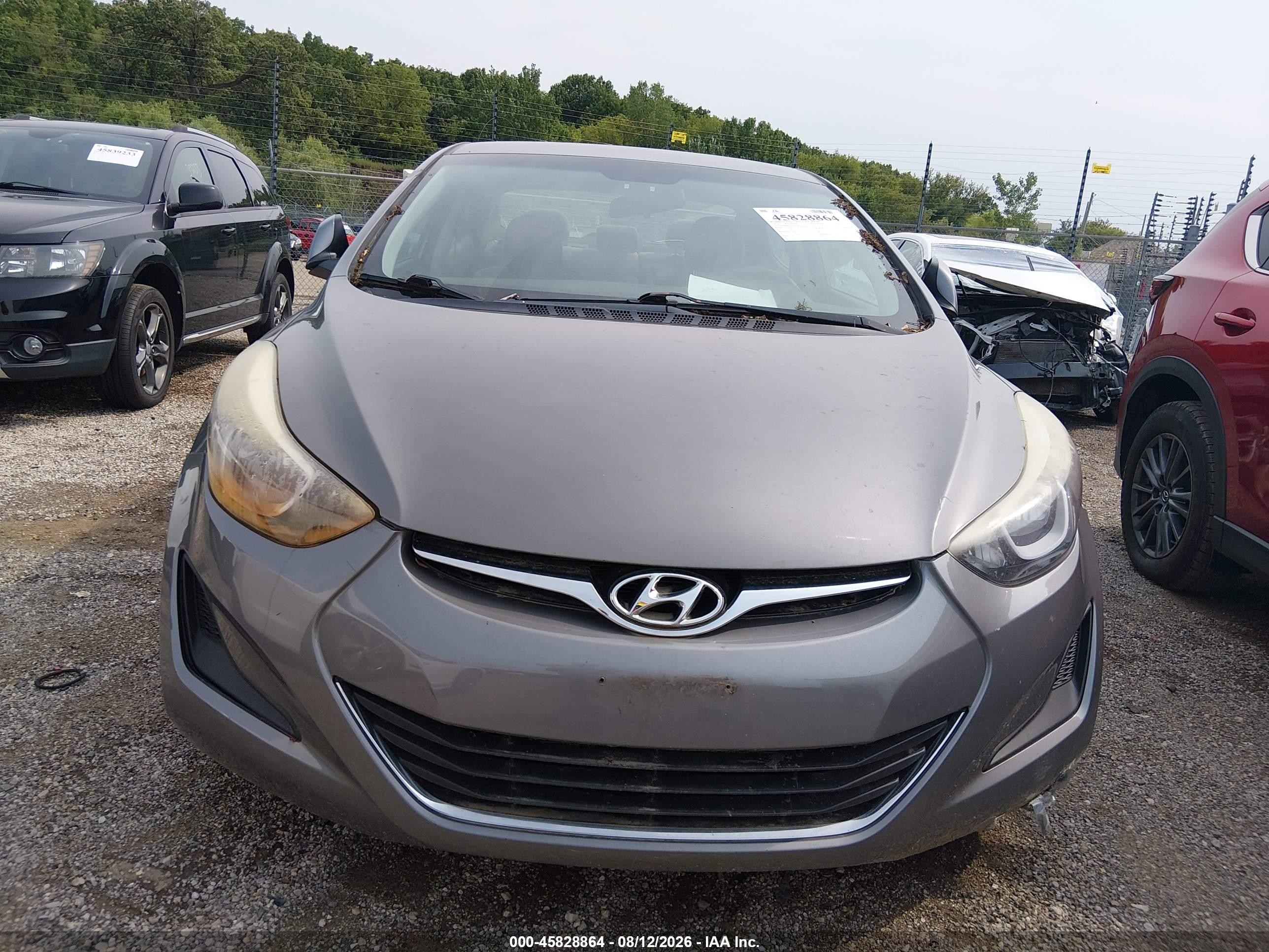 2014 Hyundai Elantra Se Gray vin: 5NPDH4AE2EH521842
