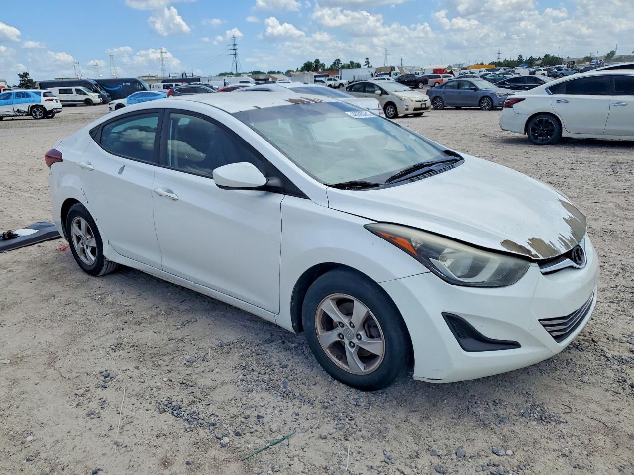 2014 Hyundai Elantra Se White vin: 5NPDH4AE2EH521906