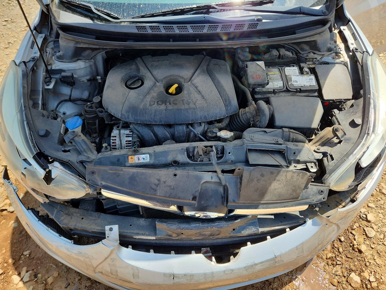 2014 Hyundai Elantra Se Silver vin: 5NPDH4AE2EH523493